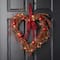 Glitzhome® 17" Lighted Valentine's Berry Heart Wreath